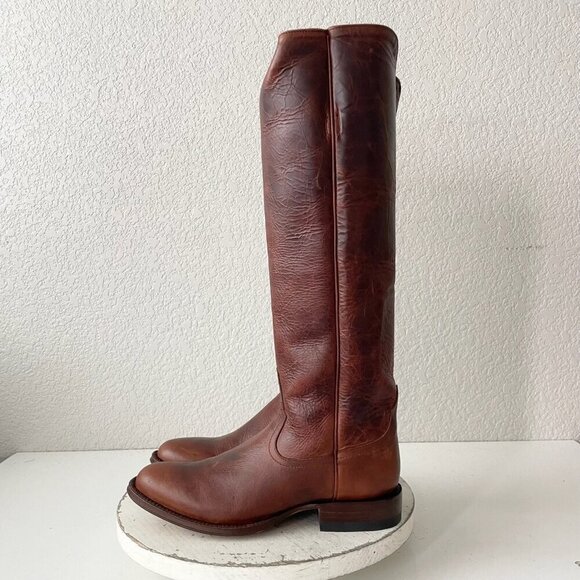 NEW Rod Patrick Womens Riding Cowboy Boots 8.5B Brown Torino Cow Western Pull Up - Picture 5 of 9